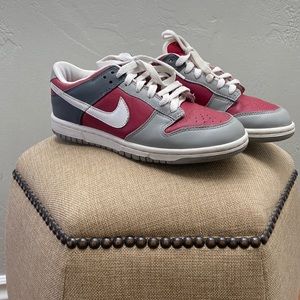 Nike Dunk Low Grey Varsity Red US size 7 In great used condition